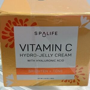 SpaLife Vitamin C Hydro-Jelly Cream w/ Hyaluronic Acid – Brighten & Tone 3.53oz